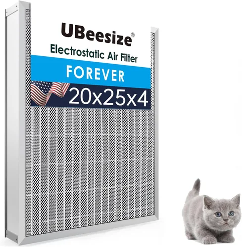 Vista 18 de UBeesize - Filtro de aire reutilizable de 20 x 20 x 1 pulgadas, lavable, MERV 8, permanente, electrostático, para aire acondicionado y HVAC