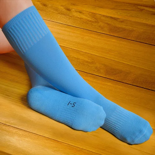 Vista 7 de Raigoo Calcetines de fútbol para niños (4 a 16 años), calcetines deportivos hasta la rodilla para niños y niñas