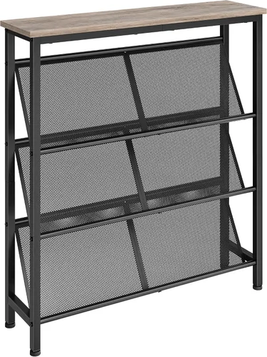 Vista 9 de CHOEZON Zapatero, Estante de Almacenamiento de Zapatos Inclinado de 4 Niveles, Zapatero Estrecho para Entrada, Organizador de Zapatos con Patas