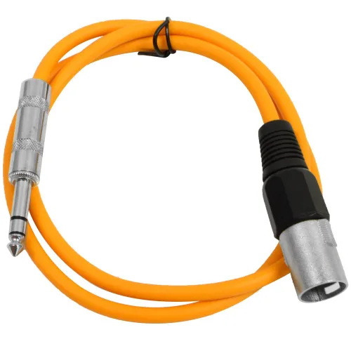 Vista 22 de Seismic Audio - SATRXL-M2 - Cable de conexión XLR verde de 2 pies macho a 1/4" TRS