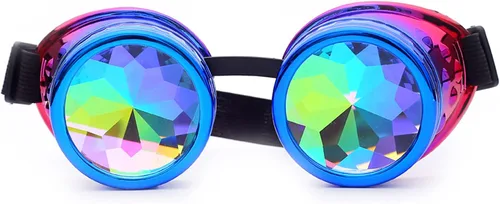 Vista 11 de Anteojos para fiesta con lentes de cristal diseño de caleidoscopio/arco iris. Entrega en 3-5 días. Crystal Lenses, Ideal for Cosplay,Rave,Costume