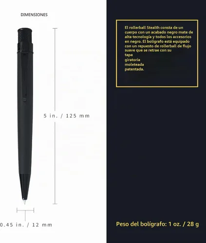 Vista 5 de Bolígrafo Rollerball - Deluxe Stealth Tornado