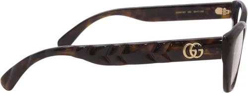 Vista 3 de Gucci GG0813O 002 - Lentes para mujer montura óptica de borde completo Havanadorado 2047in Havana Transparente Habana