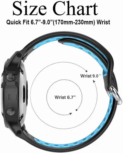 Vista 3 de Compatible con Garmin Fenix 5/6 Bandas, 0.866 in de silicona de repuesto para Garmin Fenix 6 Pro/5 Plus/Instinct/Forerunner 935/Approach S60/Quatix