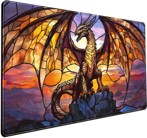 Vista 14 de Tapete de Escritorio de Gato Negro Atardecer Vintage, Alfombrilla de Ratón y Teclado de Escritorio, Alfombrilla de Ratón XXL Grande para Laptop