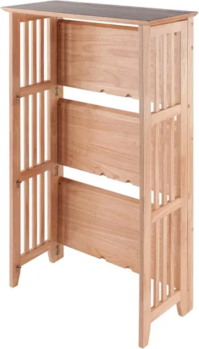 Vista 8 de Winsome Mission - Estantería de madera de haya de 4 niveles, natural