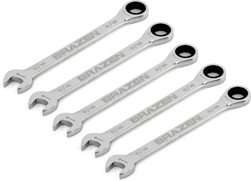 Vista 3 de BRAZEN Paquete de cinco llaves de trinquete de 1/2" (estándar)