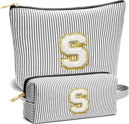 Vista 48 de Set de Bolsos de Maquillaje de Viaje - Bolso Inicial de Aseo de Viaje, Bolso de Cosméticos Portátil Bolso de Maquillaje de Viaje con Artículos Azul