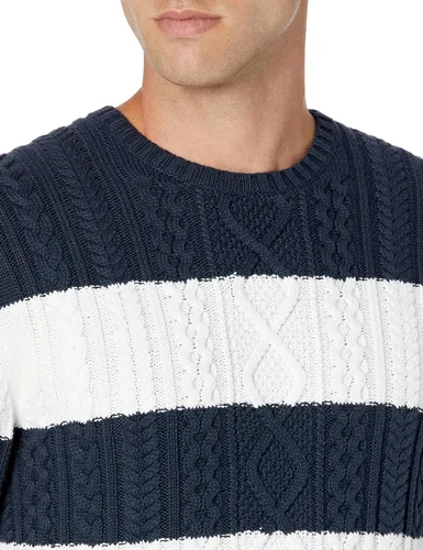 Vista 5 de Suéter de manga larga para hombre Tienda Essentials, 100% algodón, cuello redondo