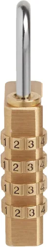 Vista 5 de Master Lock Candado Fortalez, set your own Combination Luggage Lock, 1-3/16 pulgadas de ancho, 627D, dorado