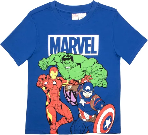 Vista 3 de Marvel Avengers Superheroes - Juego de 3 piezas de camiseta de manga corta, pantalones cortos y pantalones deportivos para niños, paquete de 3