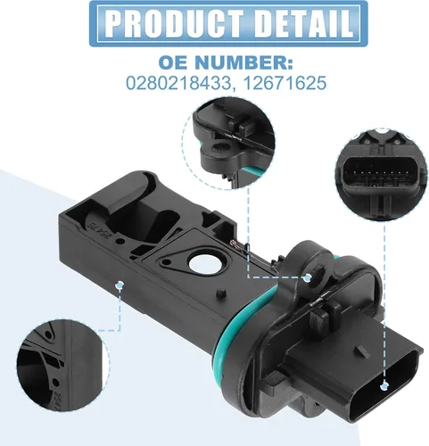 Vista 4 de X AUTOHAUX 0280218433 Sensor de flujo de aire de masa de coche Medidor MAF Sensor de flujo de aire Reemplazo para Vauxhall para Astra J