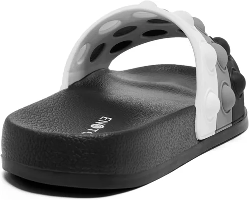 Vista 7 de Engtoy Sandalias para niños y niñas, unisex, ligeras, antideslizantes, puntera abierta, cómodas, para ducha, playa, divertidas sandalias