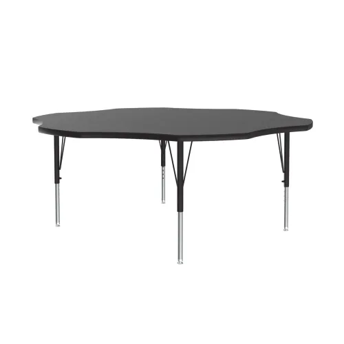 Vista 50 de Correll Mesa de Actividades Rectangular para Aula de 24"x36", Altura Ajustable (19"-29"), Granito Negro Laminado Térmico Fusionado Duradero