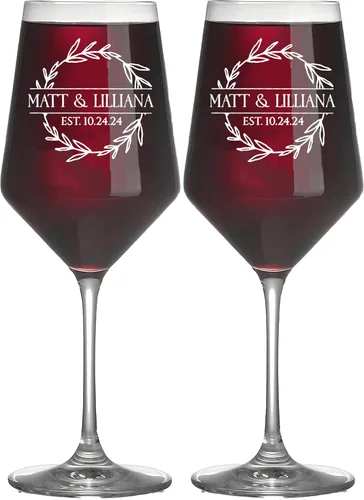 Vista 21 de Copas de champán de boda personalizadas, juego de 2, copas de brindis Mr & Mrs para novia y novio, nombre y fecha grabados, regalos personalizados