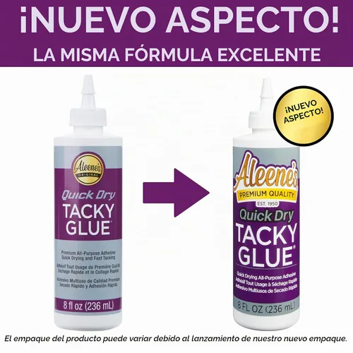 Vista 7 de Aleene's AR7-10 17843 - Pegamento pegajoso de secado rápido, 8 onzas, multicolor