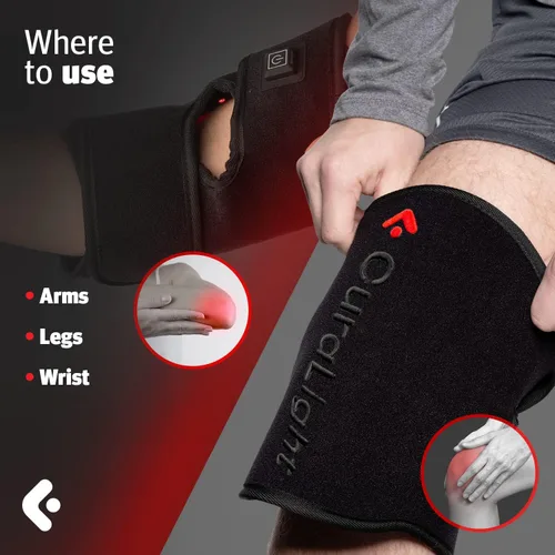 Vista 6 de Terapia de luz roja para dolor de rodilla, terapia de luz infrarroja 660 nm y 850 nm alivio del dolor de espalda y hombro y articulaciones