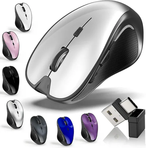 Vista 11 de Ratón para MacBook Wireless Bluetooth Laptop Mac Pro PC Ratones con Jiggler 10. Mouse inalámbrico Bluetooth (blanco)