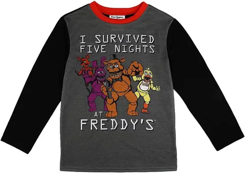 Vista 2 de Bioworld Five Nights at Freddy's - Conjunto de pijama de videojuegos de terror para niños y jóvenes