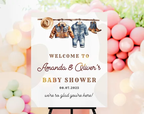 Vista 14 de Letrero de bienvenida de safari para baby shower, plantilla de cartel de baby shower, baby shower de género neutro, letrero editable de baby shower