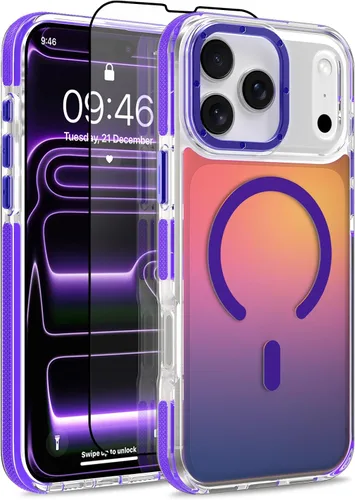 Vista 110 de Funda magnética para Google Pixel 10 Pro XL [compatible con Magsafe] [bonito diseño fluorescente de moda] a prueba de golpes, delgada, translúcida