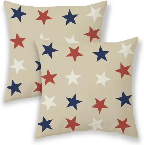 Vista 17 de Fundas de almohada de Navidad de 16 x 16 pulgadas, almohadas decorativas de Navidad con copos de nieve dorados, blancos y rojos para sofá, fundas