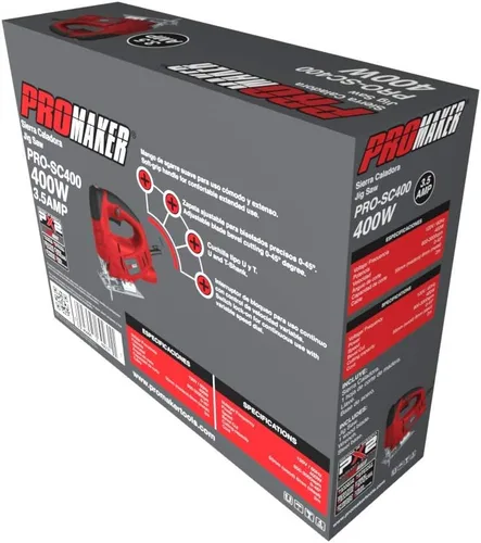 Vista 6 de Rompecabezas, 3.5 Amp 400W, Cortador de madera con 6 velocidades variables, corte biselado de hoja ajustable 0-45º grados, sierra de calar