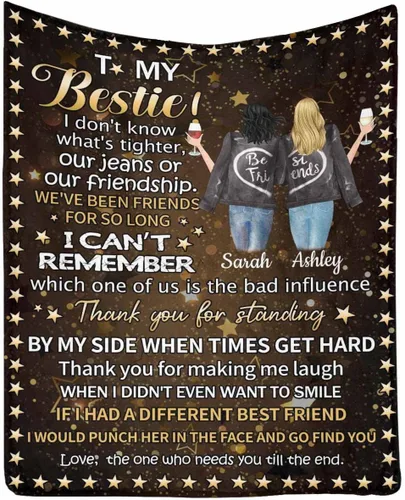 Vista 15 de Regalos de cumpleaños para mujeres, manta de amistad personalizada con tus fotos, manta personalizada con mis propias imágenes para hermanas