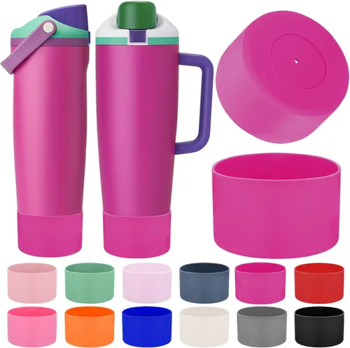Vista 16 de Mity rain 2 piezas de botas protectoras de silicona para botellas y vasos FreeSip Sway de Owala de 30 oz y 40 oz - Accesorios para owala, mejora