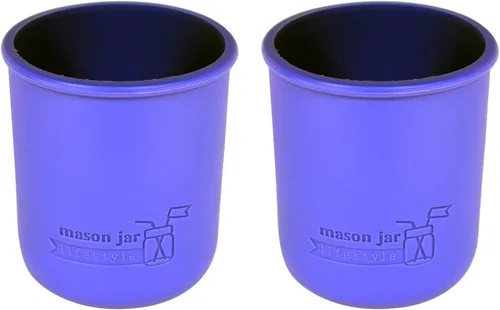 Vista 13 de Mason Jar Lifestyle Pinta de boca ancha de silicona de 16 onzas para proteger la pelota, Kerr, tarros de conservas (4, Americana Multicolor)