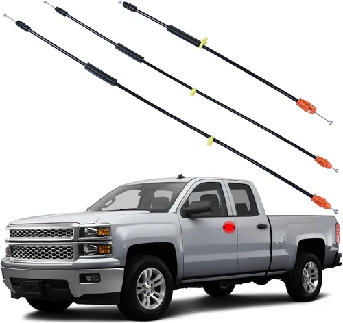 Vista 8 de Cable de pestillo de puerta de 16.5 pulgadas compatible con Chevy Silverado Tahoe Yukon Sierra Escalade 2007-2014, puertas delanteras laterales