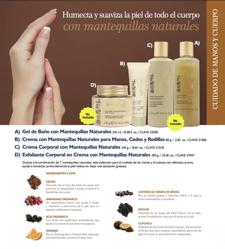 Vista 2 de Terramar Crema de Manos con Mantequillas Naturales, 2.82 oz, para Manos, Codos y Rodillas