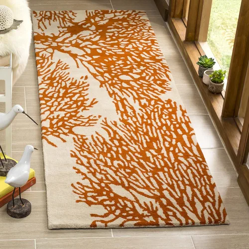 Vista 13 de SAFAVIEH Bella Collection BEL115C - Alfombra decorativa de lana prémium hecha a mano de 2 x 3 pies, color beige y azul