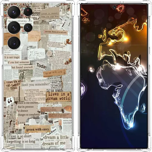 Vista 54 de Funda de collage estético para Samsung Galaxy S21, patrón de citas positivas, funda de TPU suave de moda compatible con Galaxy S21