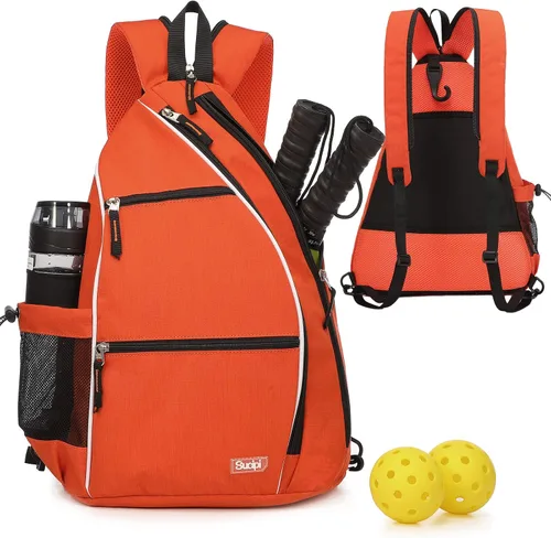 Vista 19 de Sucipi Pickleball Bag for Men & Women,Convertible Backpack with Fence Hook Negro