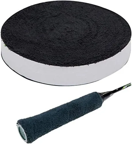Vista 12 de ITODA Toalla de raqueta de tenis de bádminton, pegamento de mano de algodón antideslizante para sudar, raqueta de bádminton, cinta para el sudor