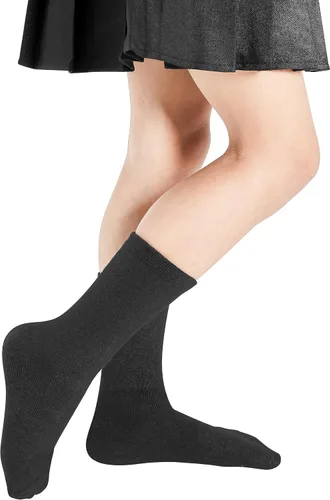 Vista 5 de Calcetines deportivos para niñas y niños combina con uniforme escolar, zapatos de cuero