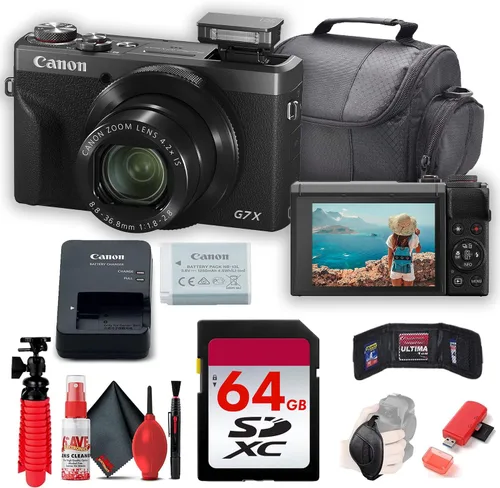Vista 7 de Canon PowerShot G7 X Mark III - Bolsa para cámara digital y cámara (negro)