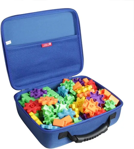 Vista 7 de Hermitshell Estuche de viaje para Learning Resources Gears Deluxe Building Set 100 piezas (negro)