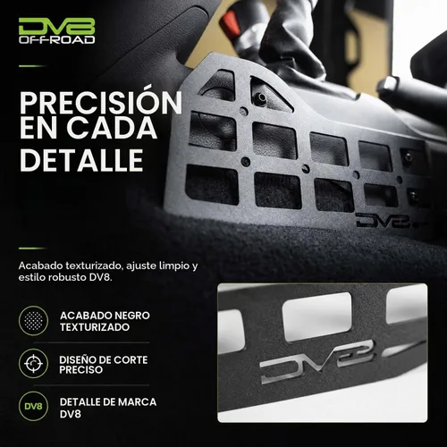 Vista 5 de Paneles Molle de consola central DV8 para Jeep Wrangler JL y Gladiator JT