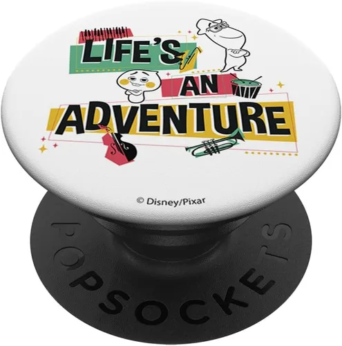 Vista 6 de Disney Pixar Soul Life's And Adventure Retro Portrait PopSockets MagSafe PopGrip for iPhone