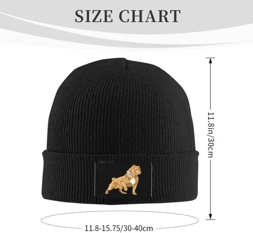 Vista 2 de RUAPIA -American-Bully-Beanie-Hats gorro de punto negro para hombre y mujer Negro