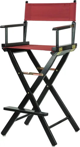 Vista 151 de Casual Home - Silla de director de 18 in, marco negro, lona negra, altura clásica Marco negro - Madera maciza