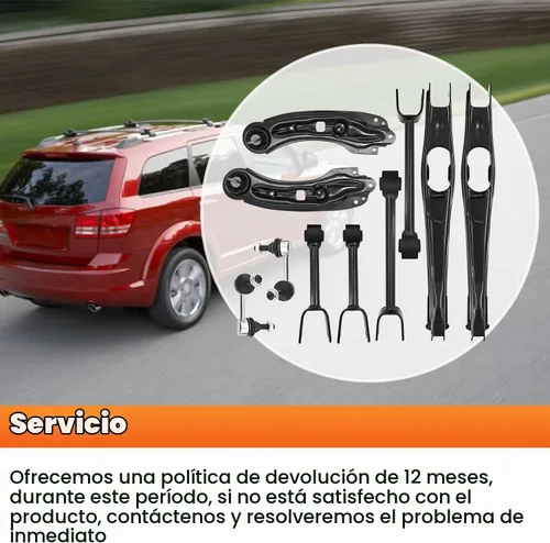 Vista 6 de Brazo de control superior e inferior trasero y barra estabilizadora compatible con Dodge Journey 2009-2010 CMS251247 LL81526