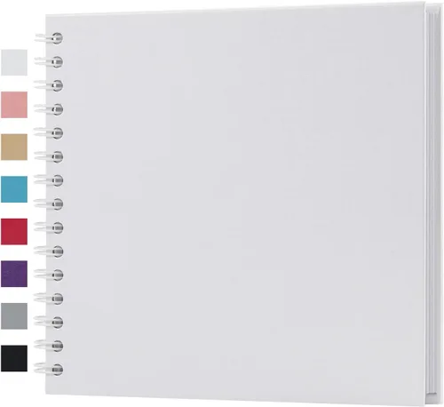 Vista 42 de potricher Álbum de Recortes DIY de 7 x 7 Pulgadas, 40 Páginas, Tapa Dura, Papel Kraft, Álbumes de Fotos para Recortes, Libro de Recuerdos para Bodas