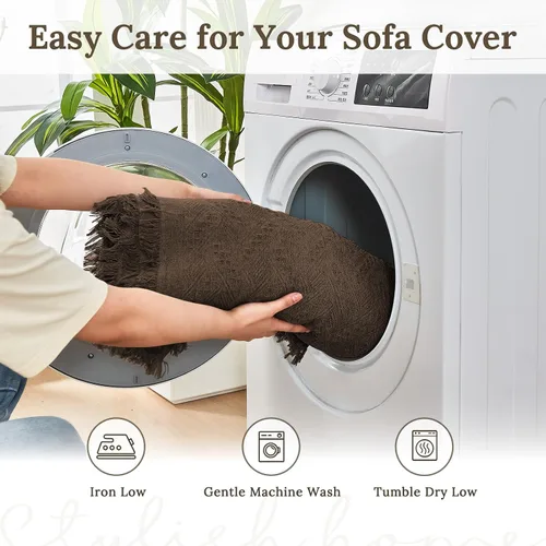 Vista 8 de HOMERILLA - Fundas de sofá seccional para sofá seccional, cobija de sofá en forma de L, 2 piezas, protector de muebles en forma de L para mascotas