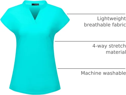 Vista 3 de Camisas de golf para mujer, polo, tenis, camisetas deportivas, camisetas de entrenamiento