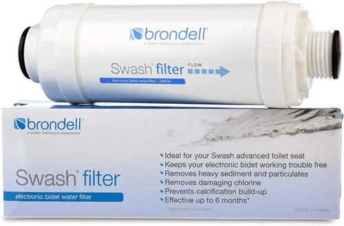 Vista 8 de Brondell SWF44 Swash Filtro de bidé, sistema de filtración de agua de carbono premium para asientos de inodoro eléctricos de bidé, dura hasta 6 meses