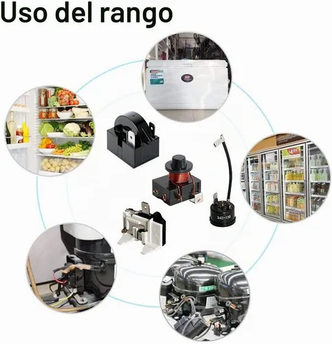 Vista 7 de Protector térmico de sobrecarga para refrigerador, 1/2 HP (375 W), protector de sobrecarga térmica del compresor, pieza de repuesto