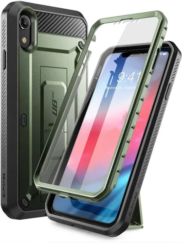 Vista 10 de SUPCASE Unicorn Beetle Pro Series - Funda antigolpes diseñada para iPhone XR, con protector de pantalla integrado de cuerpo completo, la funda